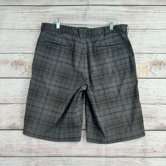 Nike Golf Tour Performance Dri Fit Shorts Men's Size 35 Gray‎ Plaid - Picture 2 of 8
